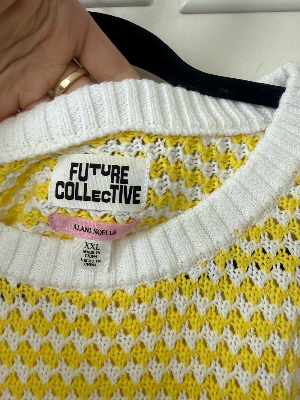 Alani Noelle x Target Collab Crochet Checkered High Neck Sweater Tank - Picture 4 of 4